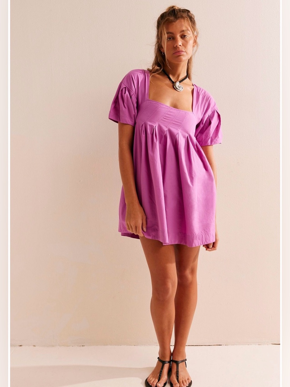 NWT Free People Marina Mini Dress in Magenta Size S